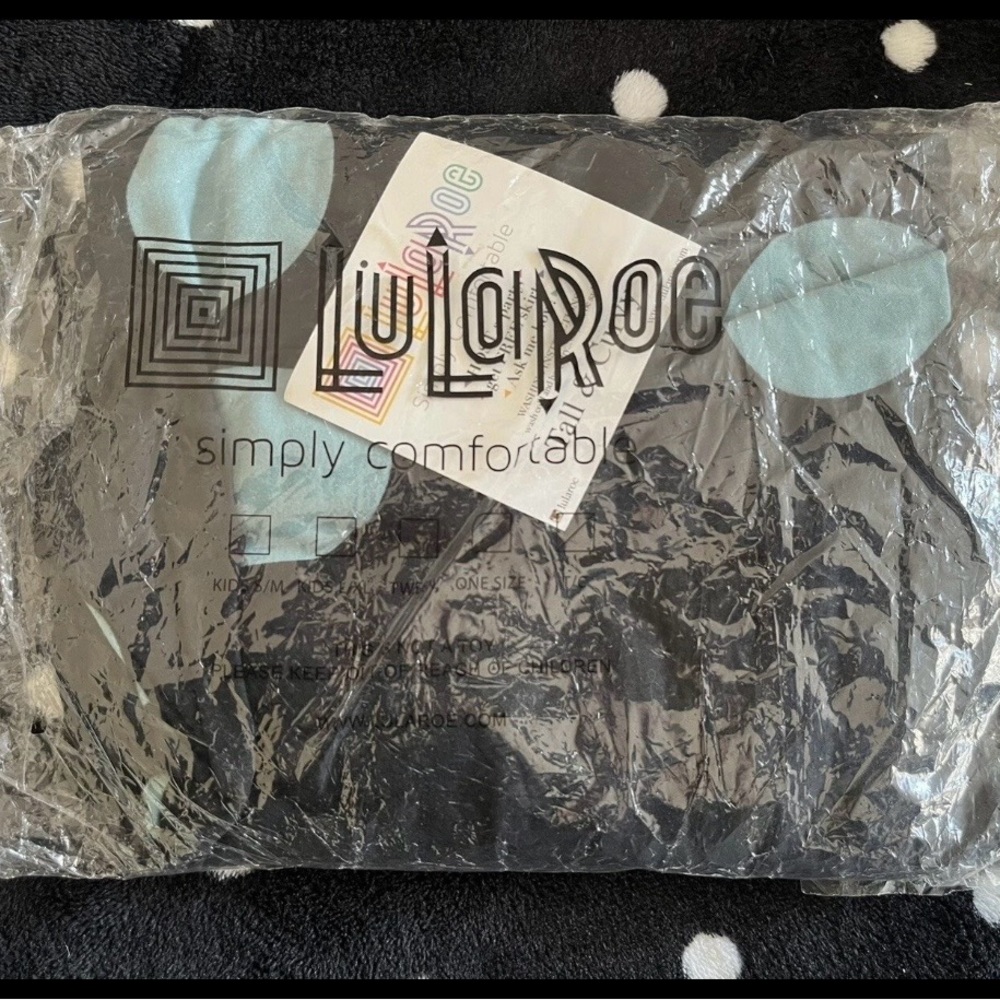 LuLaRoe Black and Light Blue TC Leggings